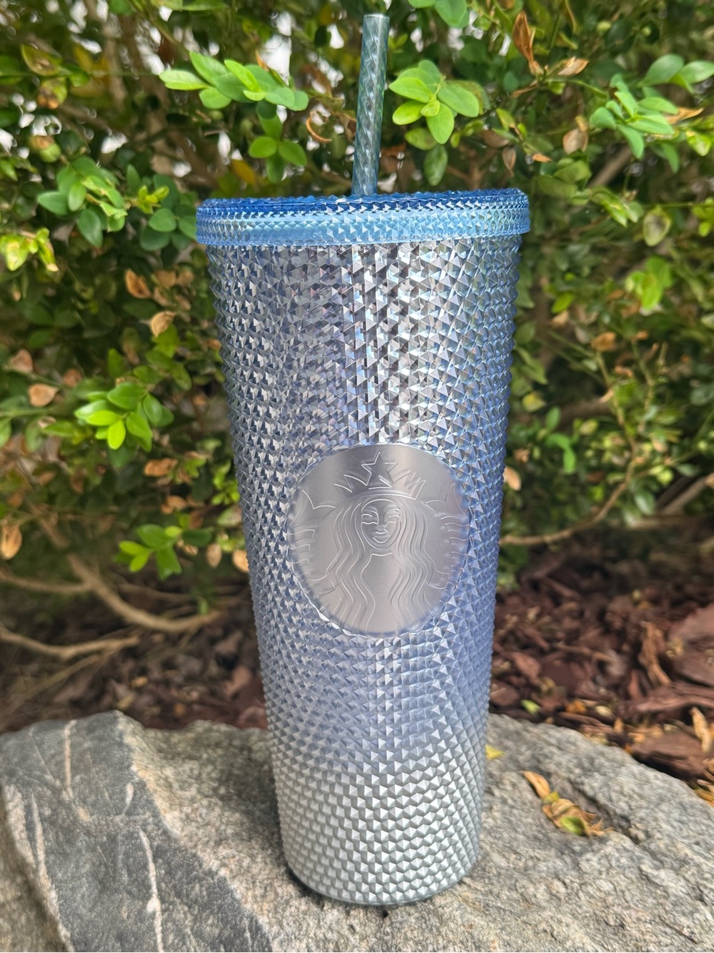 Starbucks Iridescent Studded Tumbler - Blue/Silver Gradient